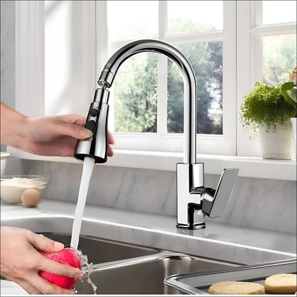 3-Mode 360° Swivel Kitchen Faucet Spray Head