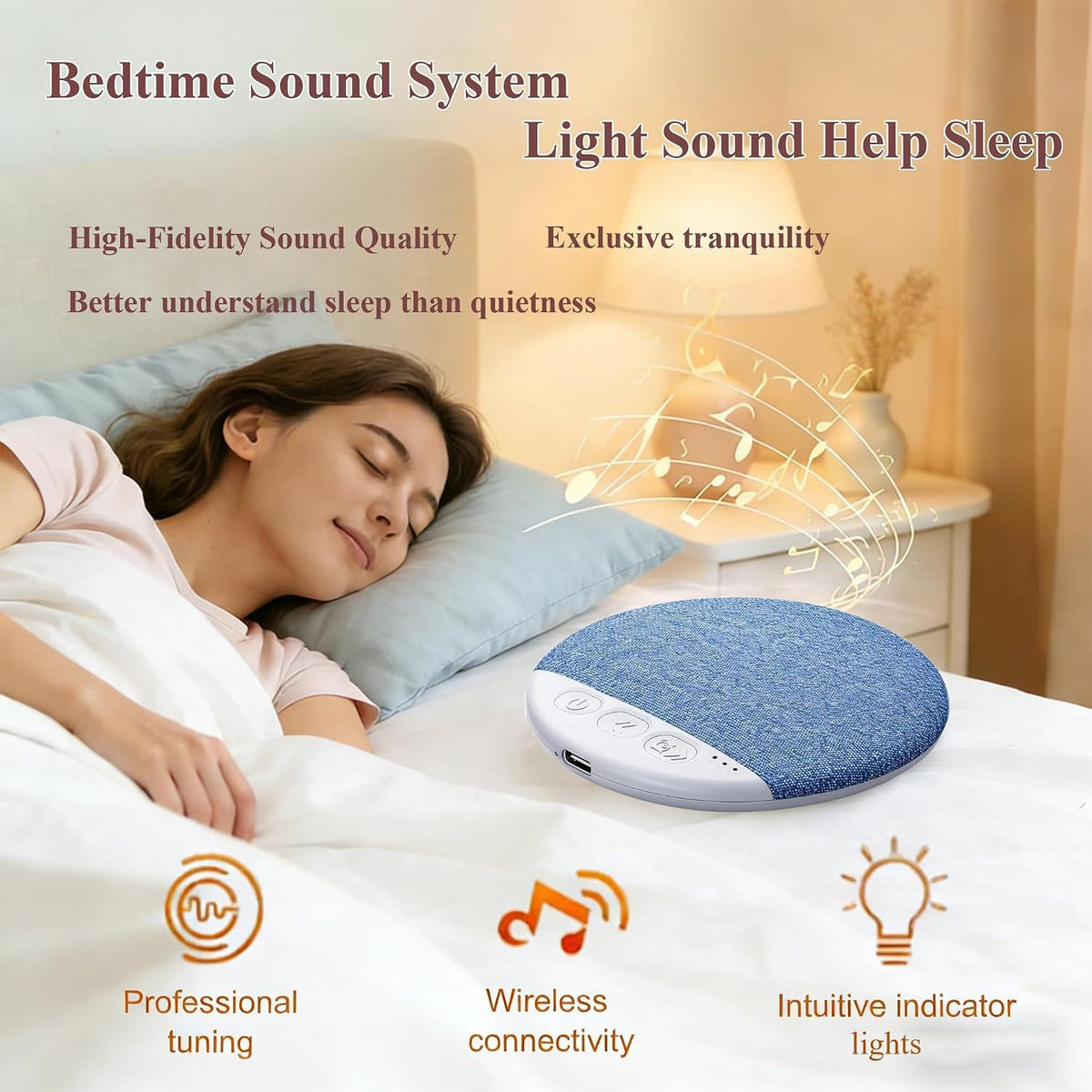Bluetooth Portable Pillow Speaker – Enjoy Music & Relax in Comfort