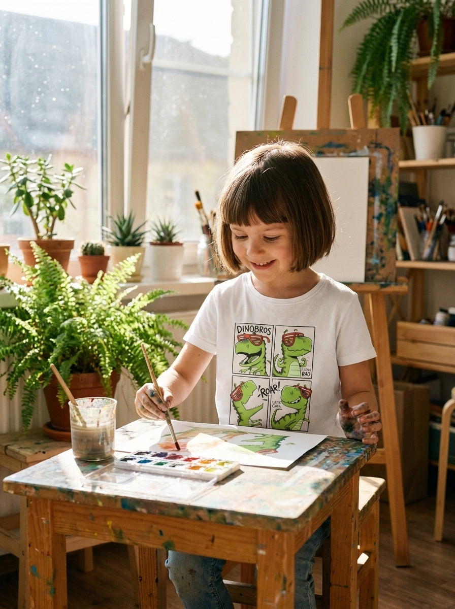 Retro Dinosaur Comic Graphic Tee